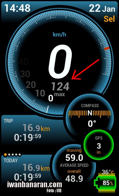 Top speed NVL versi GPS android